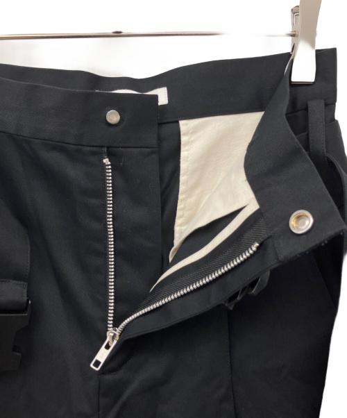 kayle（ケイル）KAYLE (ケイル) HIGH COUNT GABARDINE BELT DESIGN PANTS ブラック サイズ:Sの古着・服飾アイテム