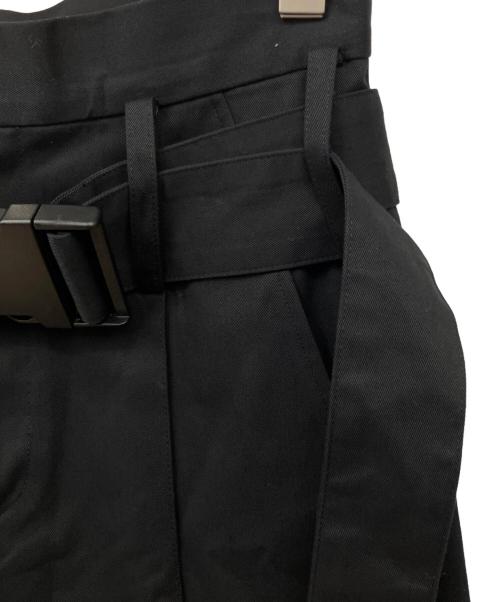 kayle（ケイル）KAYLE (ケイル) HIGH COUNT GABARDINE BELT DESIGN PANTS ブラック サイズ:Sの古着・服飾アイテム