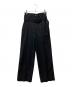 KAYLE（ケイル）の古着「HIGH COUNT GABARDINE BELT DESIGN PANTS」｜ブラック