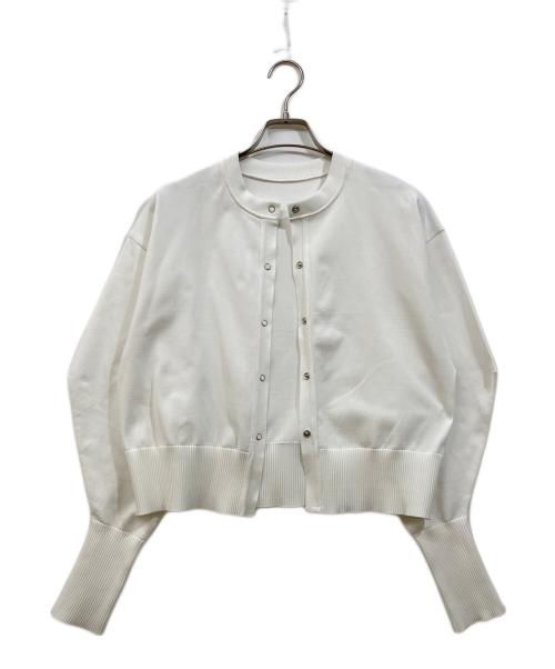 UNITED TOKYO（ユナイテッドトーキョー）UNITED TOKYO (ユナイテッドトーキョー) フレスコニットカーディガン ホワイト サイズ:Freeの古着・服飾アイテム