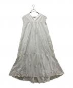 ne quittez pas×Demi-Luxe Beamsヌキテパ×デミルクス ビームス）の古着「ポプリン ノースリーブワンピース」｜ホワイト