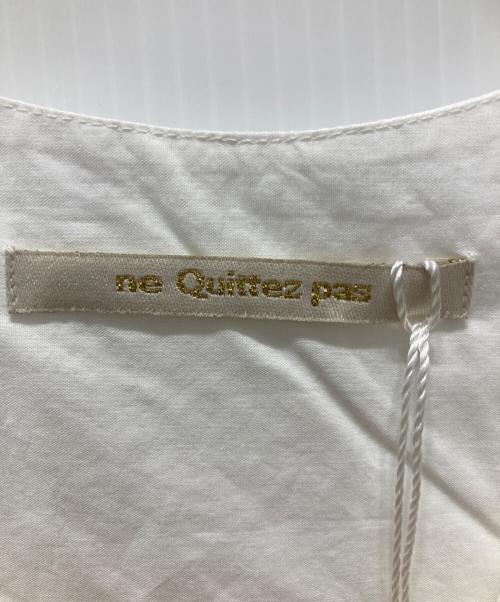 ne quittez pas（ヌキテパ）ne quittez pas (ヌキテパ) Demi-Luxe BEAMS (デミルクス ビームス) ポプリン ノースリーブワンピース ホワイト サイズ:Sの古着・服飾アイテム