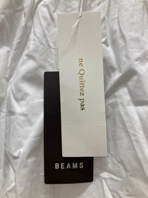 ne quittez pas（ヌキテパ）ne quittez pas (ヌキテパ) Demi-Luxe BEAMS (デミルクス ビームス) ポプリン ノースリーブワンピース ホワイト サイズ:Sの古着・服飾アイテム