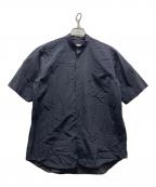 COMOLIコモリ）の古着「コモリショートスリーブシャツ」｜チャコールグレー