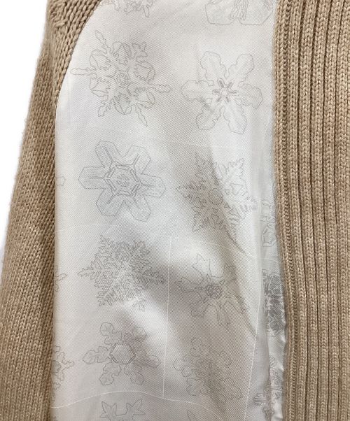 HERMES（エルメス）HERMES (エルメス) シルク切替カーディガン ベージュ サイズ:Sの古着・服飾アイテム