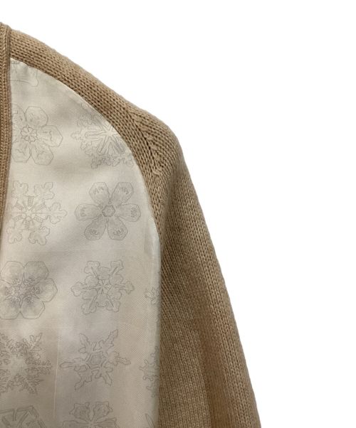 HERMES（エルメス）HERMES (エルメス) シルク切替カーディガン ベージュ サイズ:Sの古着・服飾アイテム