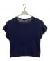 BLUE LABEL CRESTBRIDGE (ブルーレーベルクレストブリッジ) コットンナイロンニットトップス ネイビー サイズ:38：3000円