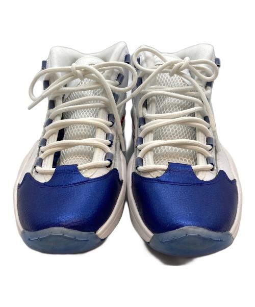 REEBOK（リーボック）REEBOK (リーボック) QUESTION MID ホワイト×ブルー サイズ:28の古着・服飾アイテム