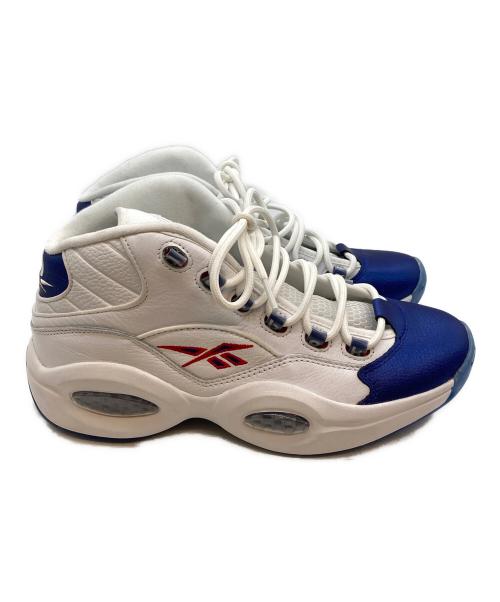 REEBOK（リーボック）REEBOK (リーボック) QUESTION MID ホワイト×ブルー サイズ:28の古着・服飾アイテム
