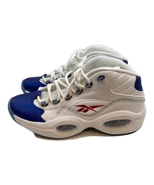 REEBOK（リーボック）REEBOK (リーボック) QUESTION MID ホワイト×ブルー サイズ:28の古着・服飾アイテム