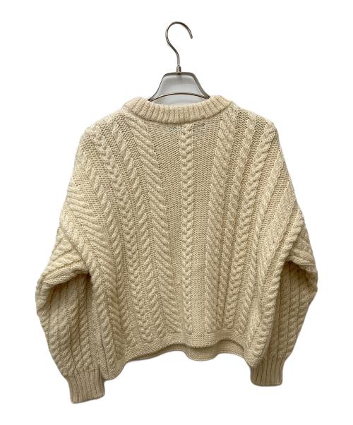 GUERNSEY WOOLLENS（ガンジーウーレンズ）GUERNSEY WOOLLENS (ガンジーウーレンズ) ケーブルニット アイボリー サイズ:34の古着・服飾アイテム