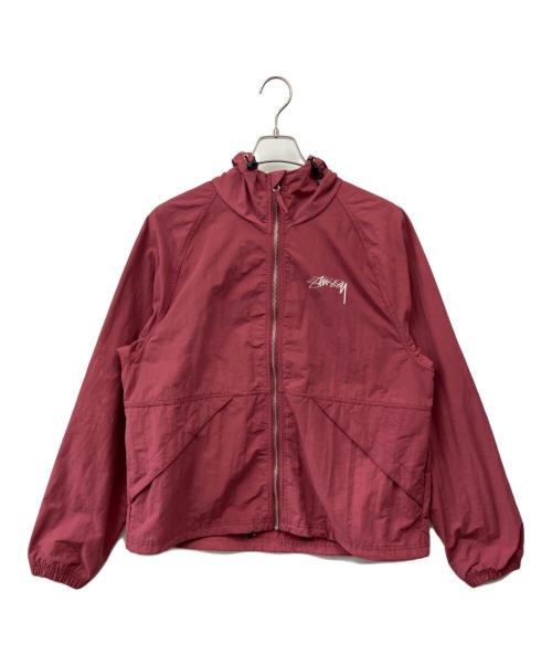 stussy（ステューシー）stussy (ステューシー) WAVE DYE BEACH SHELL JACKET レッド サイズ:S　の古着・服飾アイテム