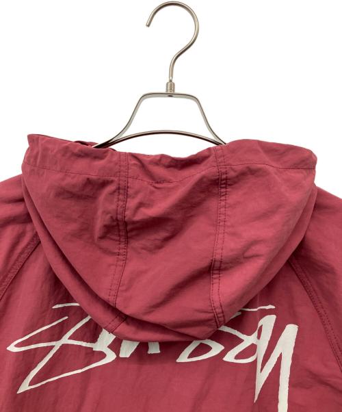 stussy（ステューシー）stussy (ステューシー) WAVE DYE BEACH SHELL JACKET レッド サイズ:S　の古着・服飾アイテム