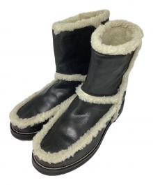 MM6 Maison Margiela（エムエムシックスメゾンマルジェラ）の古着「ボアショートブーツ」｜ブラック