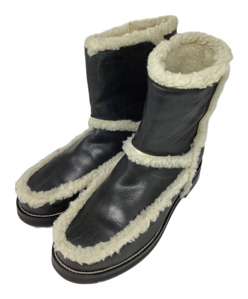 MM6 Maison Margiela（エムエムシックスメゾンマルジェラ）MM6 Maison Margiela (エムエムシックスメゾンマルジェラ) ボアショートブーツ ブラック サイズ:36の古着・服飾アイテム
