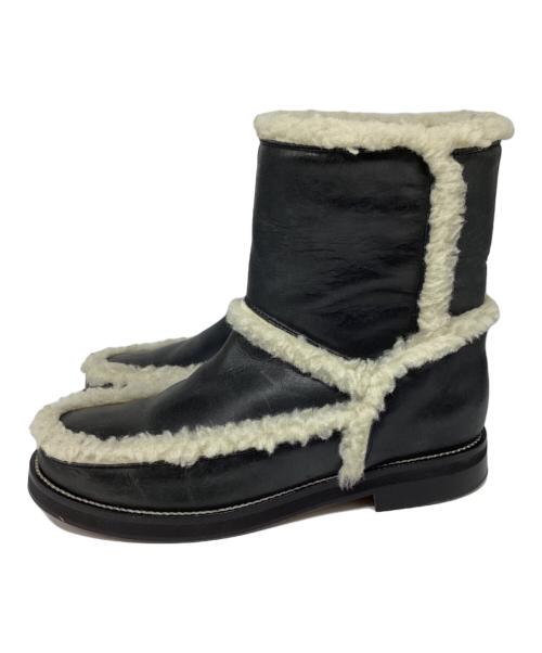 MM6 Maison Margiela（エムエムシックスメゾンマルジェラ）MM6 Maison Margiela (エムエムシックスメゾンマルジェラ) ボアショートブーツ ブラック サイズ:36の古着・服飾アイテム