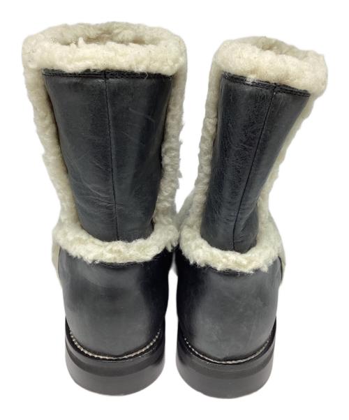 MM6 Maison Margiela（エムエムシックスメゾンマルジェラ）MM6 Maison Margiela (エムエムシックスメゾンマルジェラ) ボアショートブーツ ブラック サイズ:36の古着・服飾アイテム