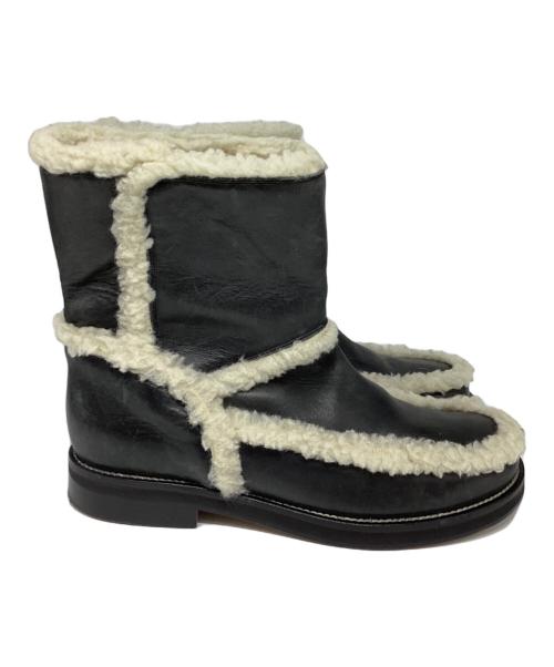 MM6 Maison Margiela（エムエムシックスメゾンマルジェラ）MM6 Maison Margiela (エムエムシックスメゾンマルジェラ) ボアショートブーツ ブラック サイズ:36の古着・服飾アイテム