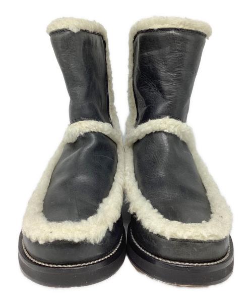 MM6 Maison Margiela（エムエムシックスメゾンマルジェラ）MM6 Maison Margiela (エムエムシックスメゾンマルジェラ) ボアショートブーツ ブラック サイズ:36の古着・服飾アイテム