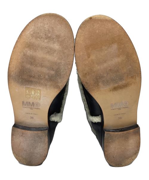 MM6 Maison Margiela（エムエムシックスメゾンマルジェラ）MM6 Maison Margiela (エムエムシックスメゾンマルジェラ) ボアショートブーツ ブラック サイズ:36の古着・服飾アイテム