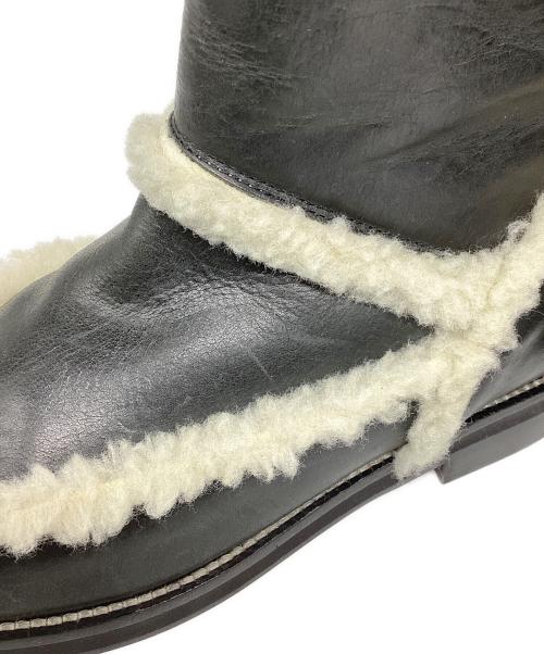 MM6 Maison Margiela（エムエムシックスメゾンマルジェラ）MM6 Maison Margiela (エムエムシックスメゾンマルジェラ) ボアショートブーツ ブラック サイズ:36の古着・服飾アイテム