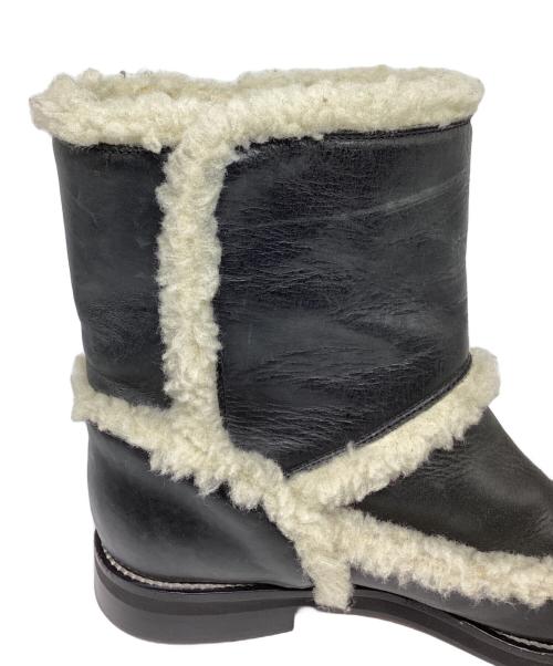 MM6 Maison Margiela（エムエムシックスメゾンマルジェラ）MM6 Maison Margiela (エムエムシックスメゾンマルジェラ) ボアショートブーツ ブラック サイズ:36の古着・服飾アイテム