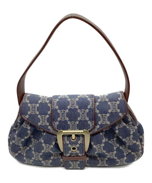 CELINE（セリーヌ）CELINE (セリーヌ) ワンショルダーバッグ インディゴ×ブラウンの古着・服飾アイテム