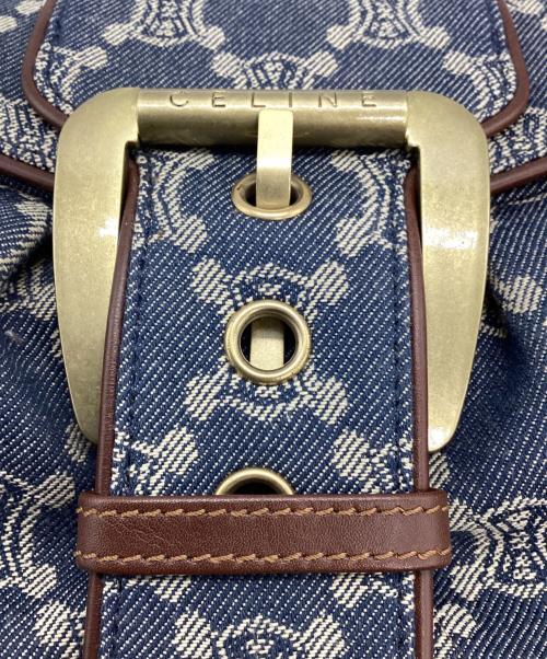 CELINE（セリーヌ）CELINE (セリーヌ) ワンショルダーバッグ インディゴ×ブラウンの古着・服飾アイテム