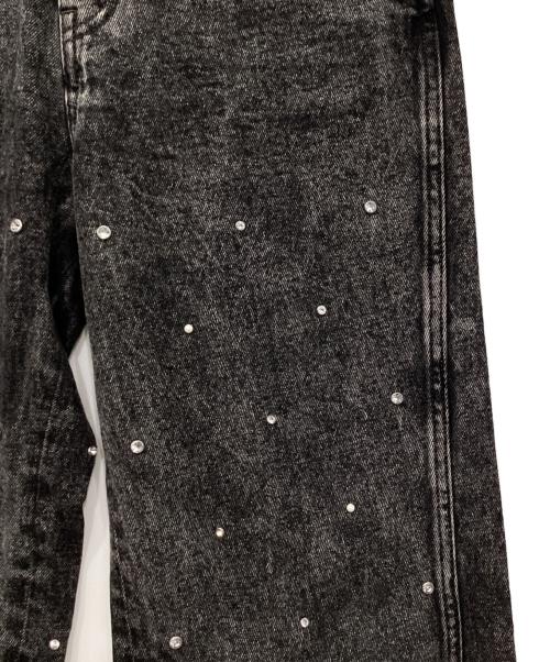 MAISON SPECIAL（メゾンスペシャル）MAISON SPECIAL (メゾンスペシャル) ラインストーンパールワイドデニムパンツ ブラック サイズ:36の古着・服飾アイテム
