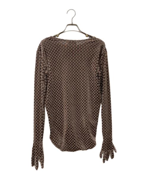 MAISON SPECIAL（メゾンスペシャル）MAISON SPECIAL (メゾンスペシャル) ベロアチェックボディスーツ　21212415106 ブラウン サイズ:Freeの古着・服飾アイテム