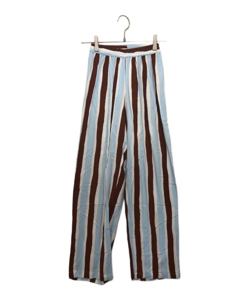 SUKU HOME（スクホーム）SUKU HOME (スクホーム) ルームウェアセットアップ ブラウン×ブルー サイズ:Sの古着・服飾アイテム