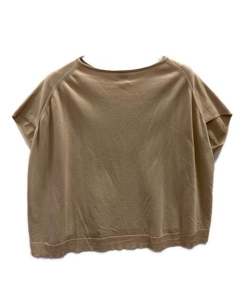 Spick and Span（スピックアンドスパン）Spick and Span (スピックアンドスパン) ICE COTTON フレンチスリーブルーズニット ベージュ サイズ:不明の古着・服飾アイテム