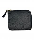 COMME des GARCONSコムデギャルソン）の古着「エンボス加工コンパクトウォレット」｜ブラック