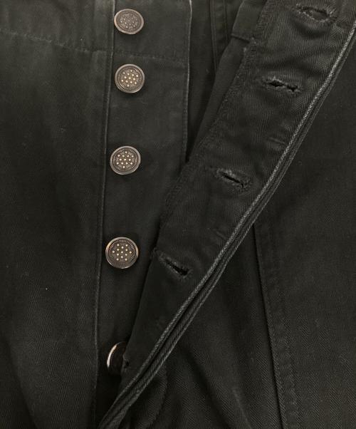 CIOTA（シオタ）CIOTA (シオタ) スビンコットン ヘリンボン ベイカーパンツ ブラック サイズ:6の古着・服飾アイテム