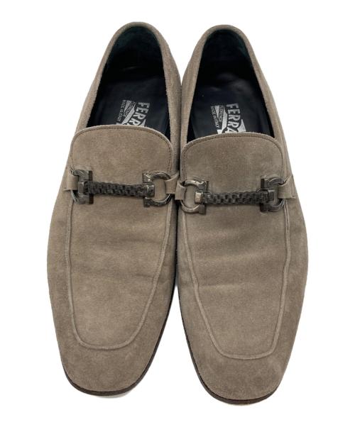 Salvatore Ferragamo（サルヴァトーレ フェラガモ）Salvatore Ferragamo (サルヴァトーレ フェラガモ) スエードローファー グレー サイズ:7 2/1の古着・服飾アイテム