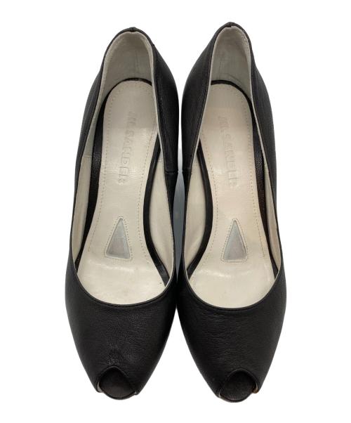 JIL SANDER（ジルサンダー）JIL SANDER (ジルサンダー) オープントゥーパンプス ブラック サイズ:SIZE 35の古着・服飾アイテム