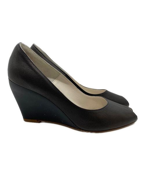 JIL SANDER（ジルサンダー）JIL SANDER (ジルサンダー) オープントゥーパンプス ブラック サイズ:SIZE 35の古着・服飾アイテム