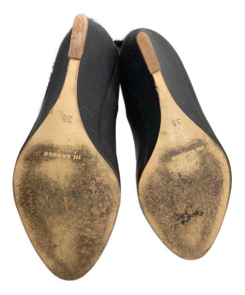 JIL SANDER（ジルサンダー）JIL SANDER (ジルサンダー) オープントゥーパンプス ブラック サイズ:SIZE 35の古着・服飾アイテム