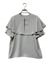 Noble（ノーブル）の古着「23SS ケープフリルブラウス」｜ミントブルー