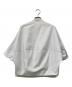MACPHEE (マカフィー) 23SS コットンブロード バンドカラークロップドシャツ ホワイト×ネイビー サイズ:36：3000円