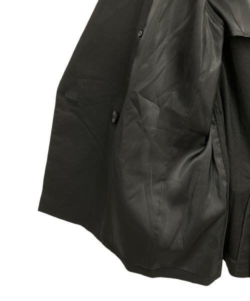 Spick and Span Noble（スッピックアンドスパン ノーブル）Spick and Span Noble (スッピックアンドスパン ノーブル) 麻ストレッチピークドラペルダブルジャケット ブラック サイズ:38の古着・服飾アイテム