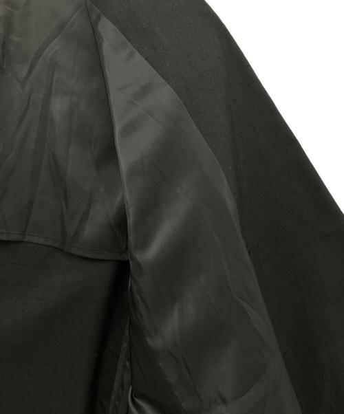 Spick and Span Noble（スッピックアンドスパン ノーブル）Spick and Span Noble (スッピックアンドスパン ノーブル) 麻ストレッチピークドラペルダブルジャケット ブラック サイズ:38の古着・服飾アイテム