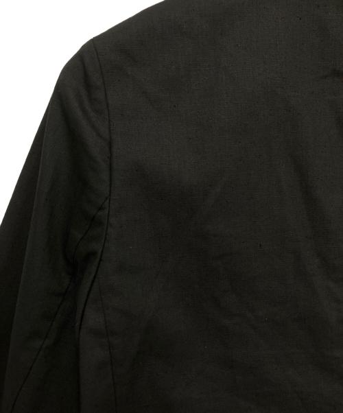 Spick and Span Noble（スッピックアンドスパン ノーブル）Spick and Span Noble (スッピックアンドスパン ノーブル) 麻ストレッチピークドラペルダブルジャケット ブラック サイズ:38の古着・服飾アイテム