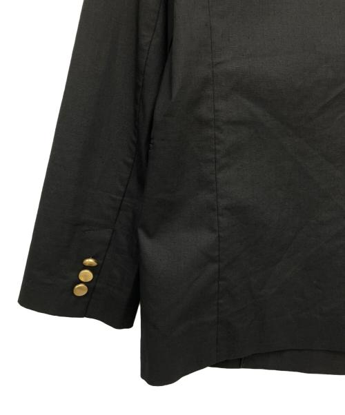 Spick and Span Noble（スッピックアンドスパン ノーブル）Spick and Span Noble (スッピックアンドスパン ノーブル) 麻ストレッチピークドラペルダブルジャケット ブラック サイズ:38の古着・服飾アイテム