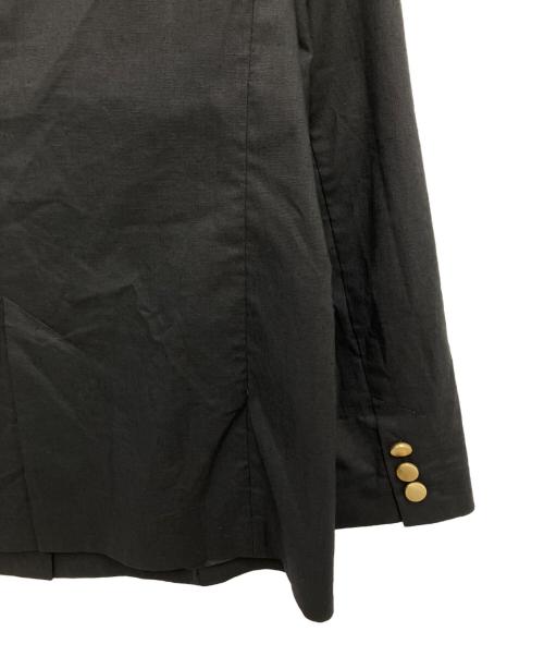 Spick and Span Noble（スッピックアンドスパン ノーブル）Spick and Span Noble (スッピックアンドスパン ノーブル) 麻ストレッチピークドラペルダブルジャケット ブラック サイズ:38の古着・服飾アイテム