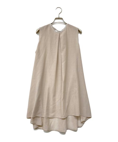 PLAIN PEOPLE（プレインピープル）PLAIN PEOPLE (プレインピープル) ノースリーブフレアブラウス ベージュ サイズ:9の古着・服飾アイテム