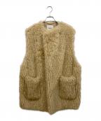 journal standard L'essageジャーナルスタンダード レサージュ）の古着「オーバーサイズファーベスト」｜ベージュ