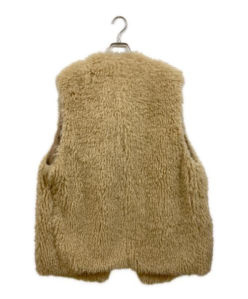 journal standard L'essage（ジャーナルスタンダード レサージュ）journal standard L'essage (ジャーナルスタンダード レサージュ) オーバーサイズファーベスト ベージュ サイズ:Freeの古着・服飾アイテム