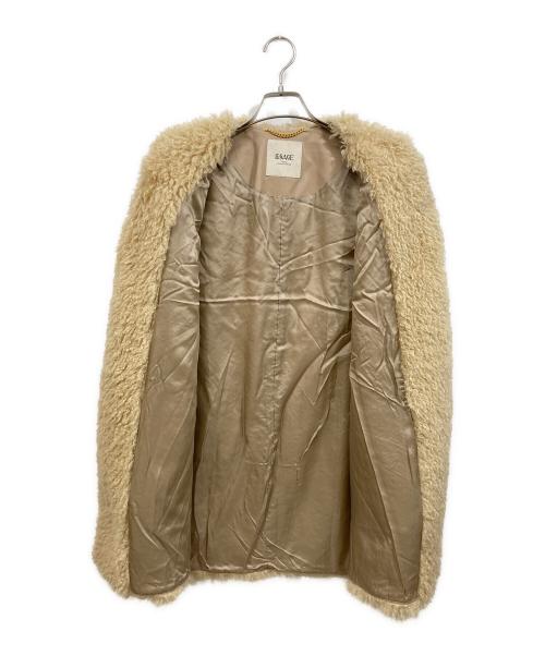 journal standard L'essage（ジャーナルスタンダード レサージュ）journal standard L'essage (ジャーナルスタンダード レサージュ) オーバーサイズファーベスト ベージュ サイズ:Freeの古着・服飾アイテム