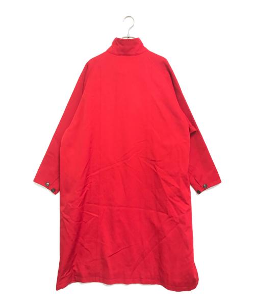 CABAN（キャバン）CABAN (キャバン) ウールギャバジン スタンドカラーコート レッド サイズ:Sの古着・服飾アイテム